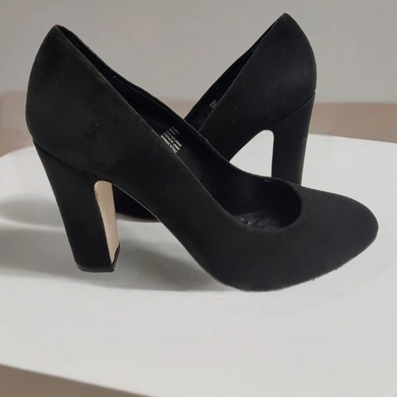 Dune London Aubree block high heels black suede size 9 - Picture 1 of 8